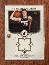 2025-26 Topps Franchise Fabrics Kasparas Jakučionis #FF-KJ card