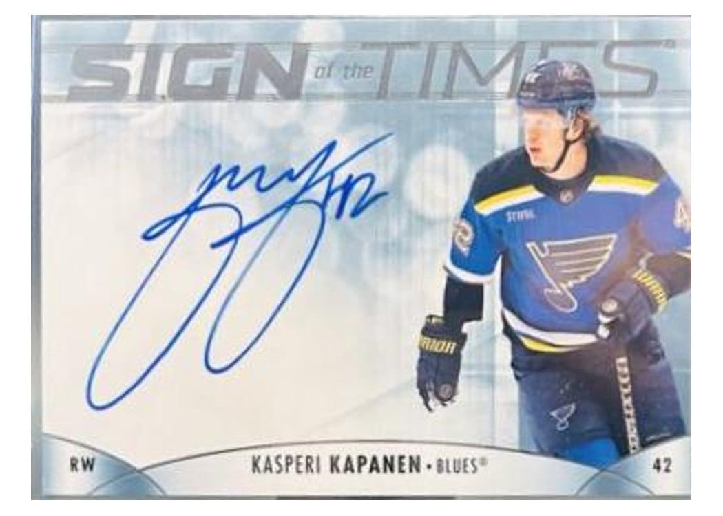 2023-24 SP Authentic Sign of the Times Auto Kasperi Kapanen #SOTT-KK