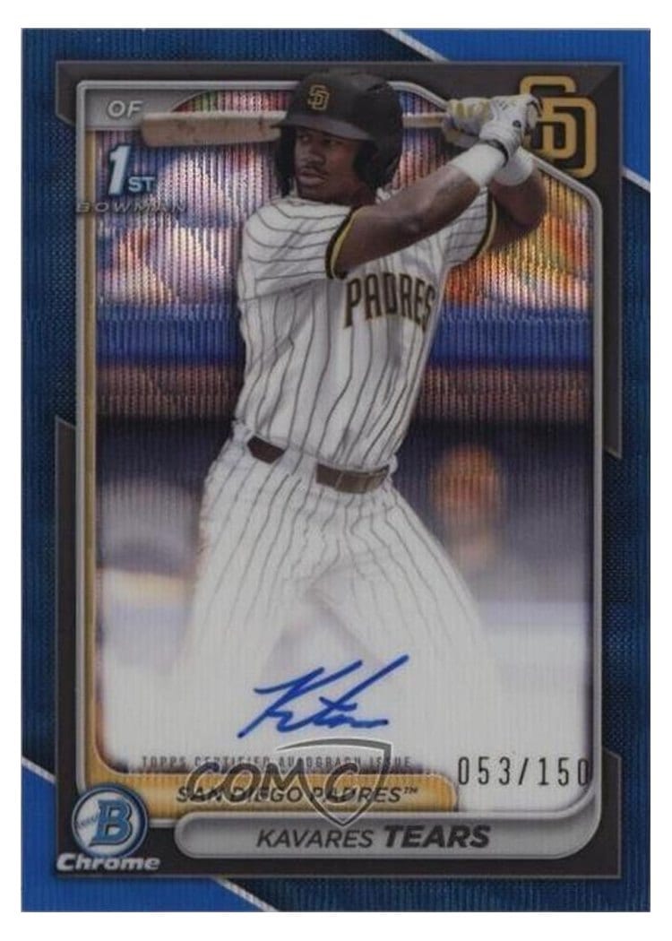 2024 Bowman Draft Chrome Prospect Autographs Kavares Tears #CPA-KT card