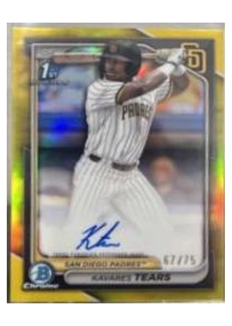 2024 Bowman Draft Chrome Prospect Autographs Kavares Tears #CPA-KT card