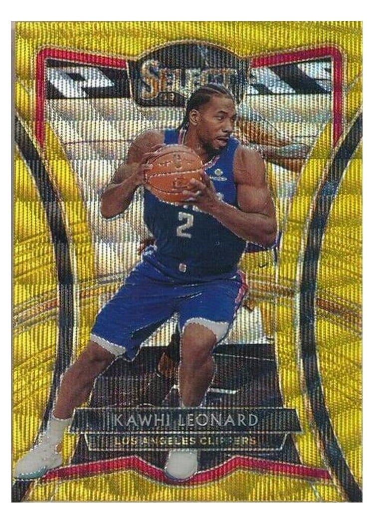 2019-20 Panini Select Base Set Kawhi Leonard Gold Wave #171 card