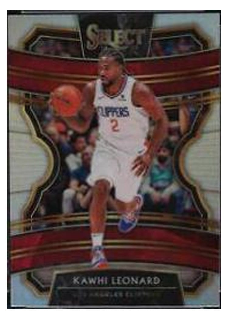 2019-20 Panini Select Base Set Kawhi Leonard Silver Prizm #35 card