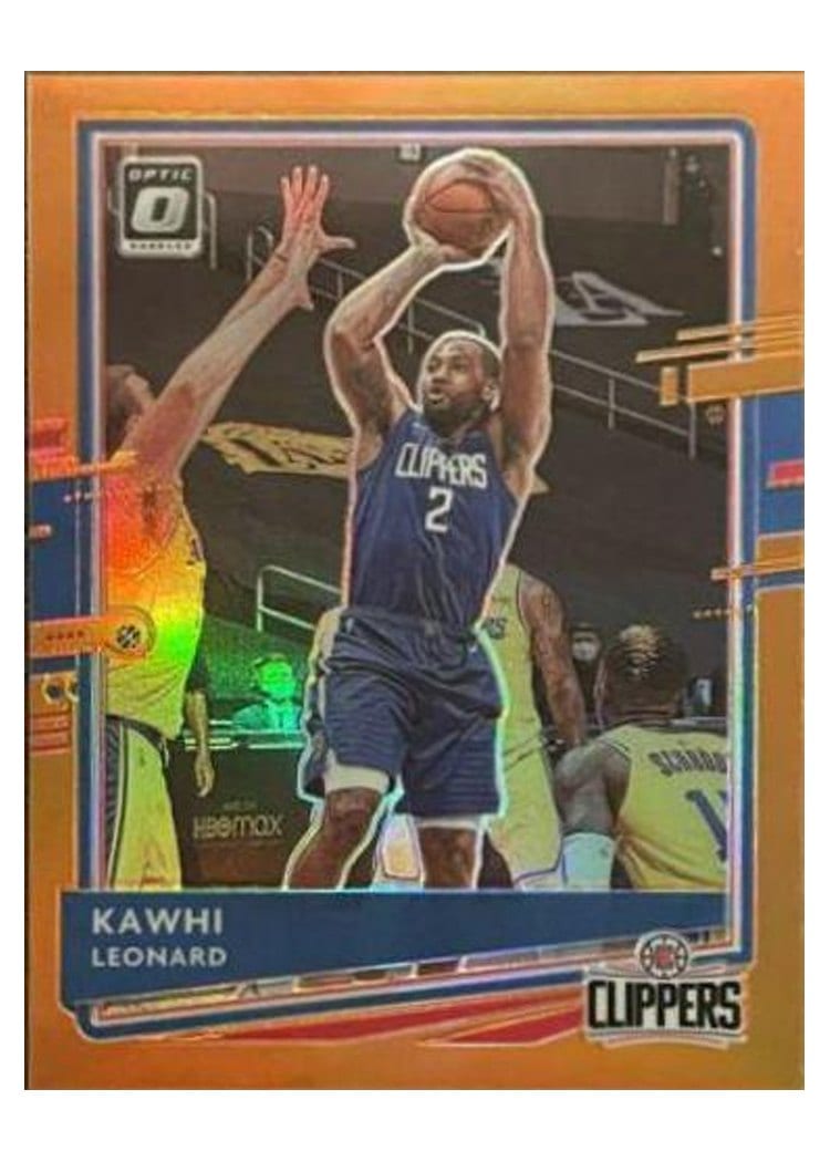 2020-21 Donruss Optic Base Set Kawhi Leonard Orange #125 card