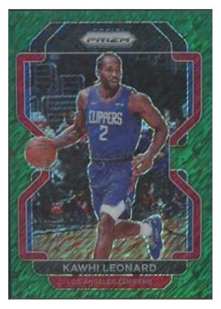 2021 Panini Prizm Kawhi Leonard Green Shimmer #71 card
