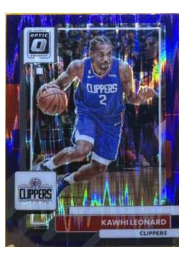 2022-23 Donruss Optic Base Set Kawhi Leonard Purple Shock #118 card