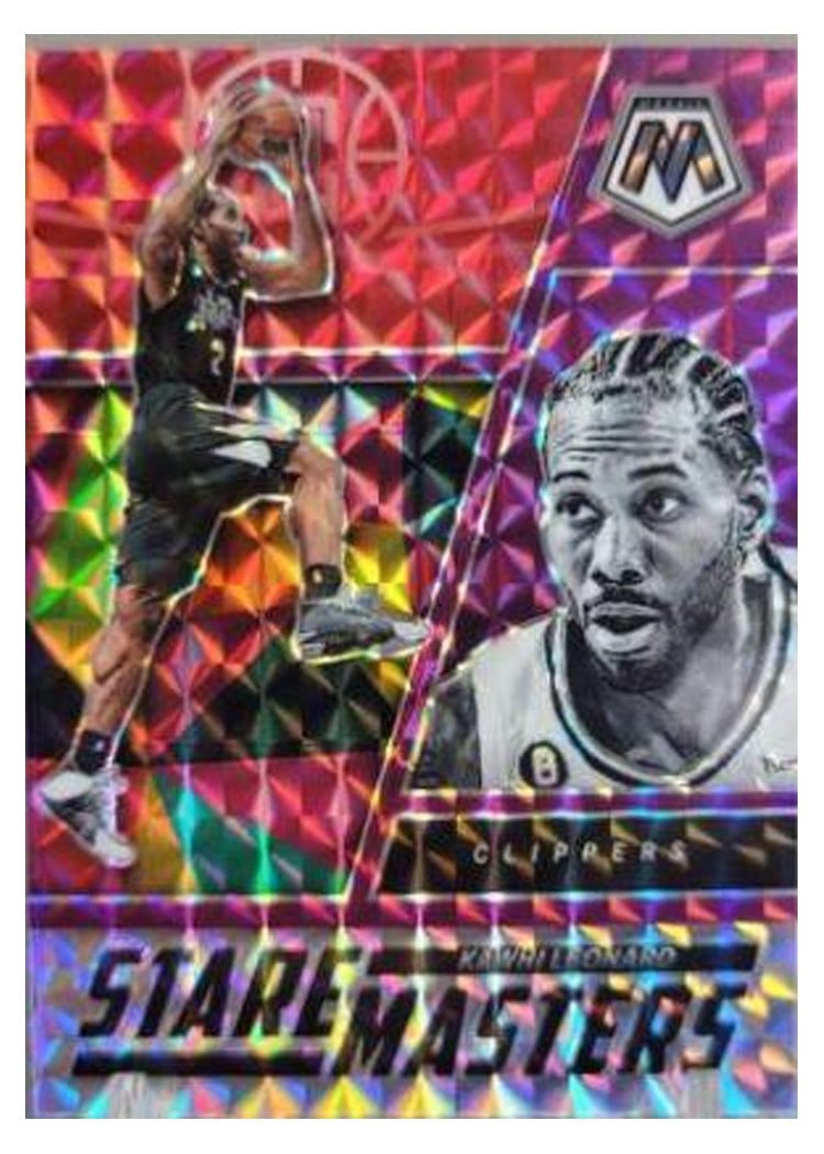 2022-23 Panini Mosaic Base Set Kawhi Leonard Purple #118 card