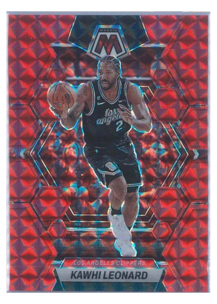 2022-23 Panini Mosaic Base Set Kawhi Leonard Red #118 card