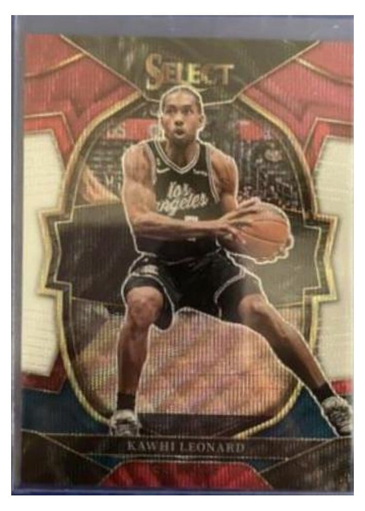 2022-23 Panini Select Base Set Kawhi Leonard Tri Color Prizm #65 card