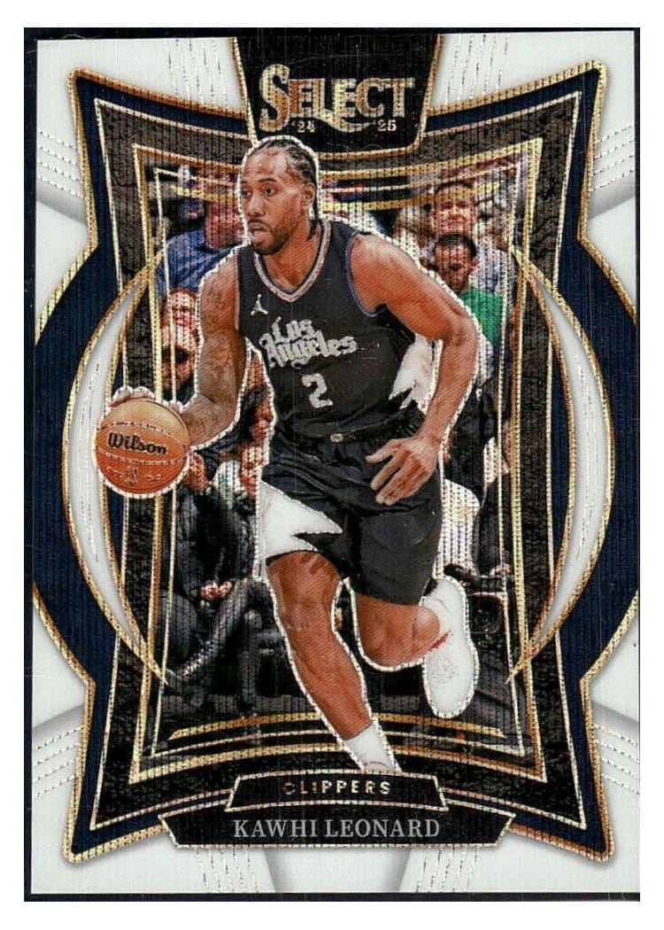 2024-25 Panini Select Base Set Kawhi Leonard White Wave Prizm #61 card