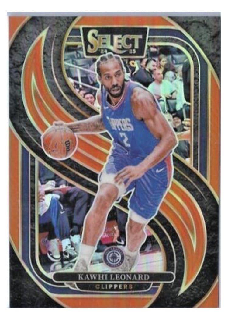 2024 Panini Select Kawhi Leonard Orange Prizm #105 card