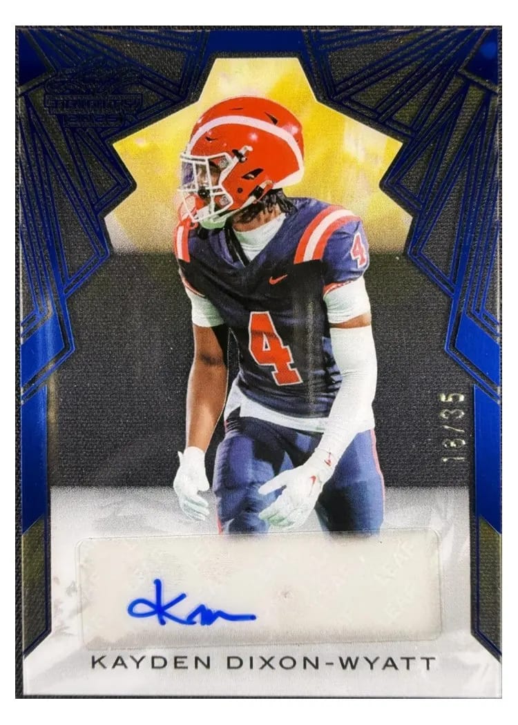 2025 Leaf Trinity Clear Autograph Kayden Dixon-Wyatt #CA-KDW card
