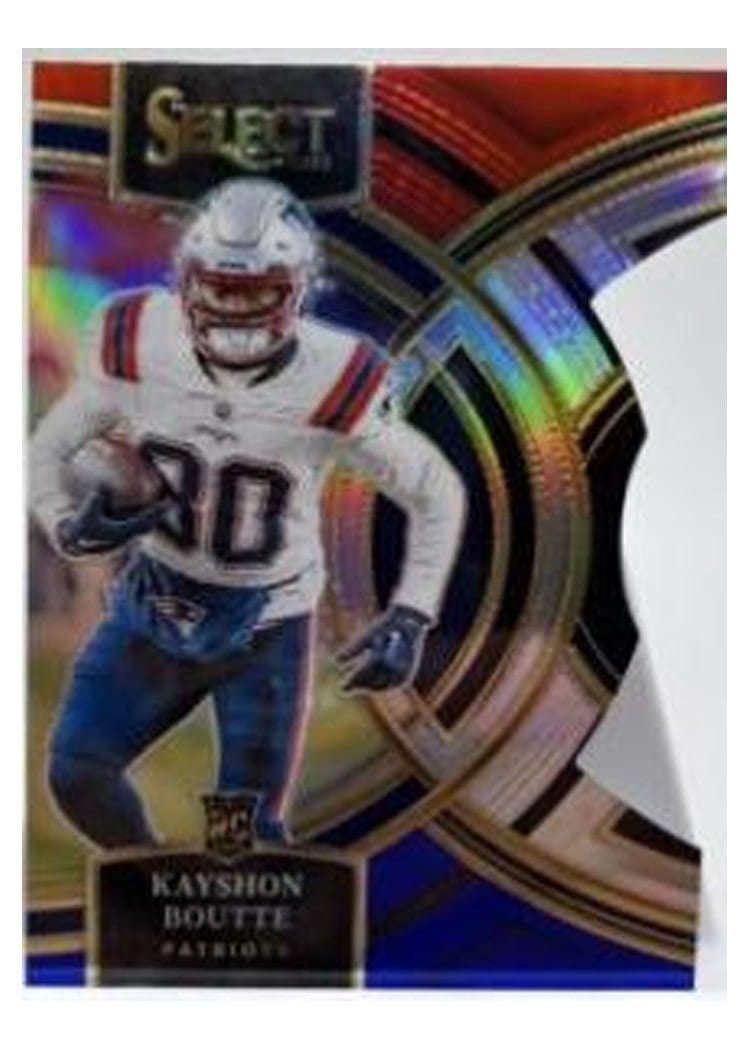 2023 Panini Select Base Set Kayshon Boutte Red Blue Prizm Die-Cut #116 card