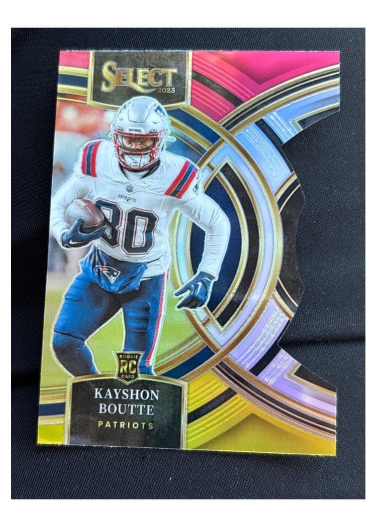 2023 Panini Select Base Set Kayshon Boutte Red Yellow Prizm Die-Cut #116 card
