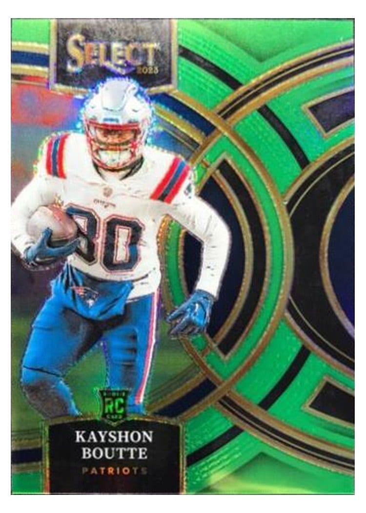 2023 Panini Select Base Set Kayshon Boutte Green Prizm #116 card