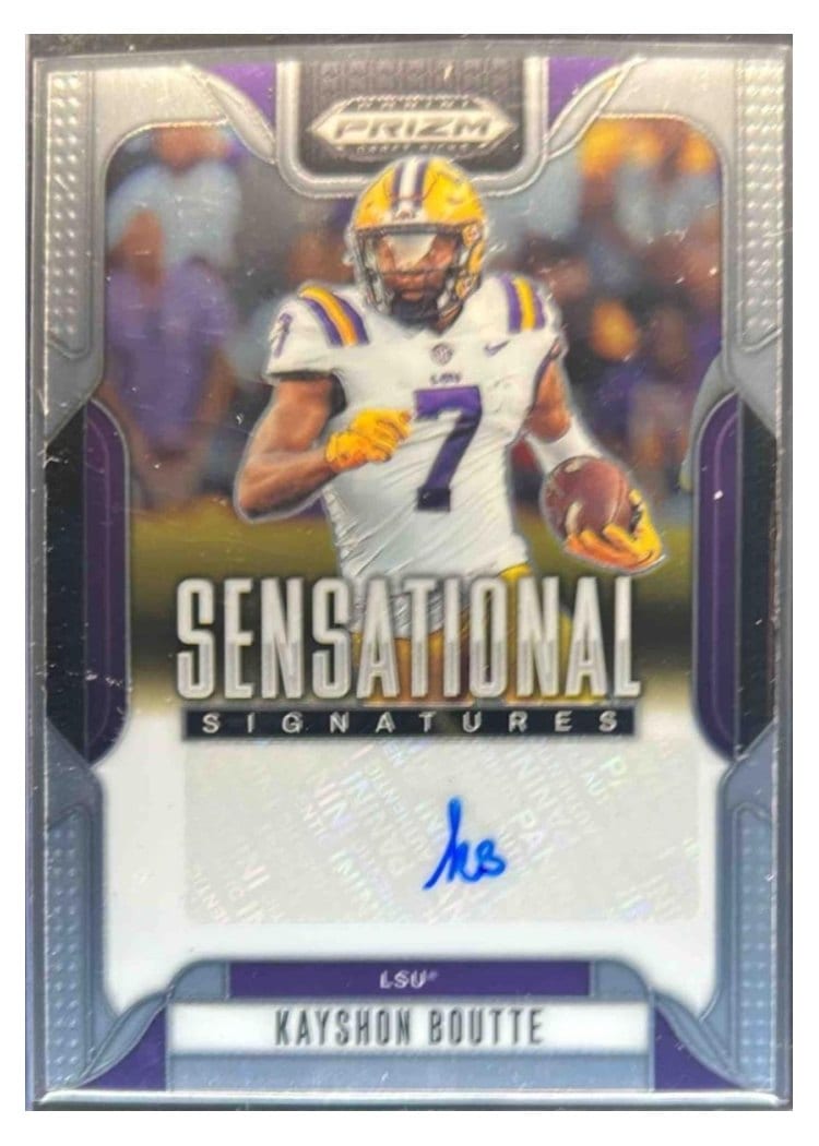 2025 Panini Prizm Draft Picks Sensational Signatures Kayshon Boutte #5 card