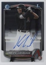 2025 Bowman Draft Chrome Prospect Autographs Kayson Cunningham #CPA-KC card