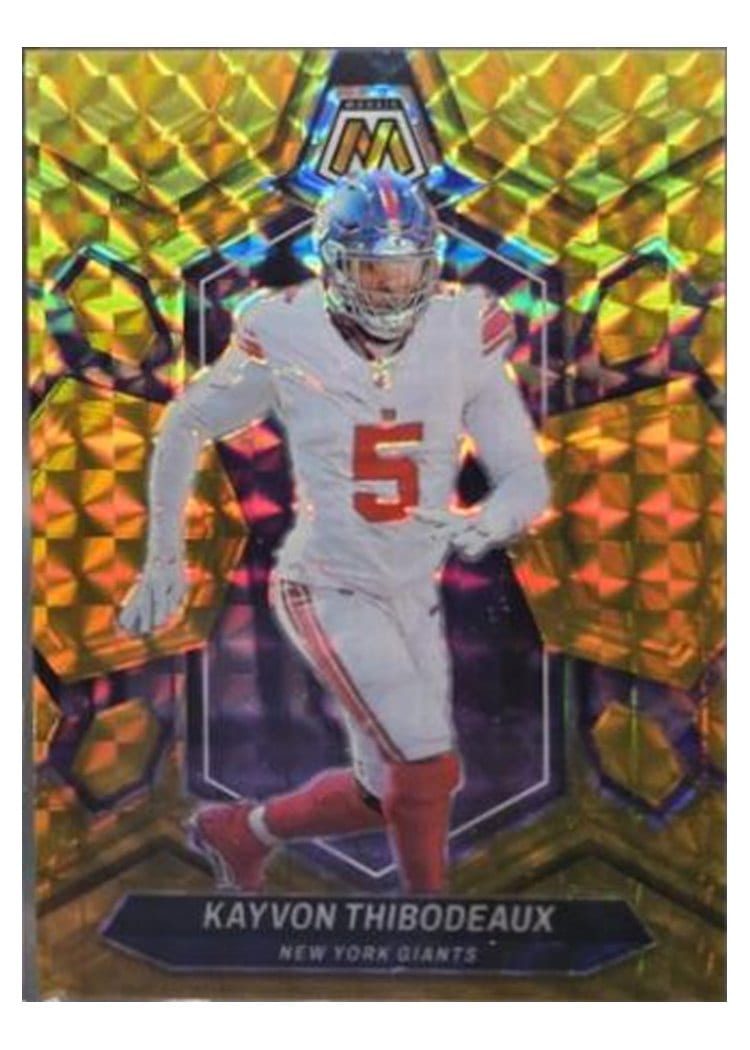 2024 Panini Mosaic Base Set Kayvon Thibodeaux Gold #168 card