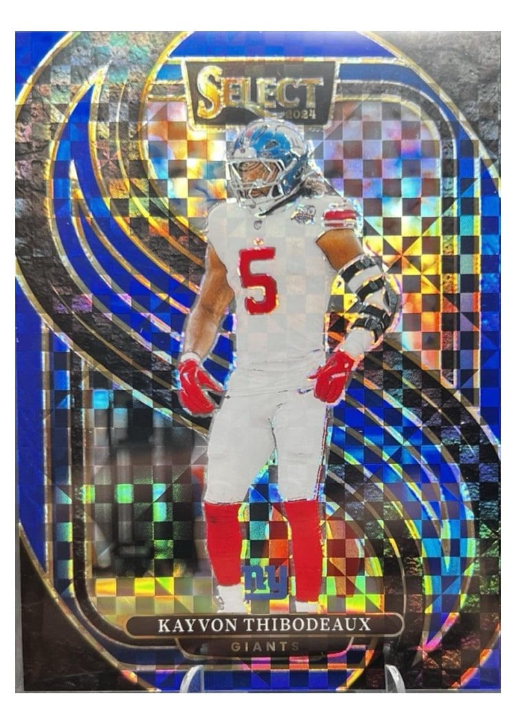 2024 Panini Select Base Set Kayvon Thibodeaux Blue Prizm #175 card