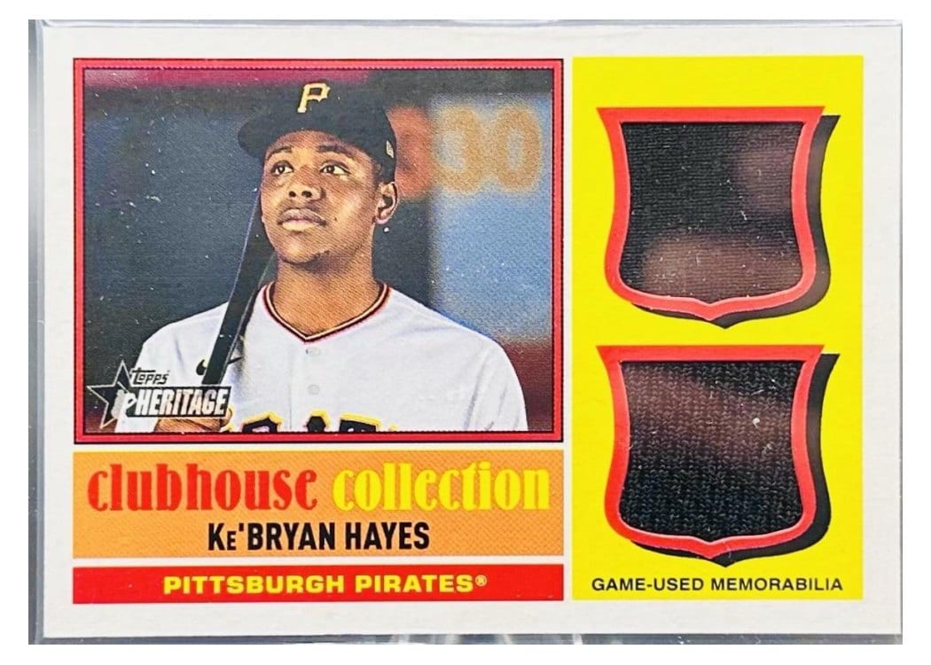 2025 Topps Heritage Clubhouse Collection Single Player Dual Relics Ke'Bryan Hayes #CCSDR-KH card