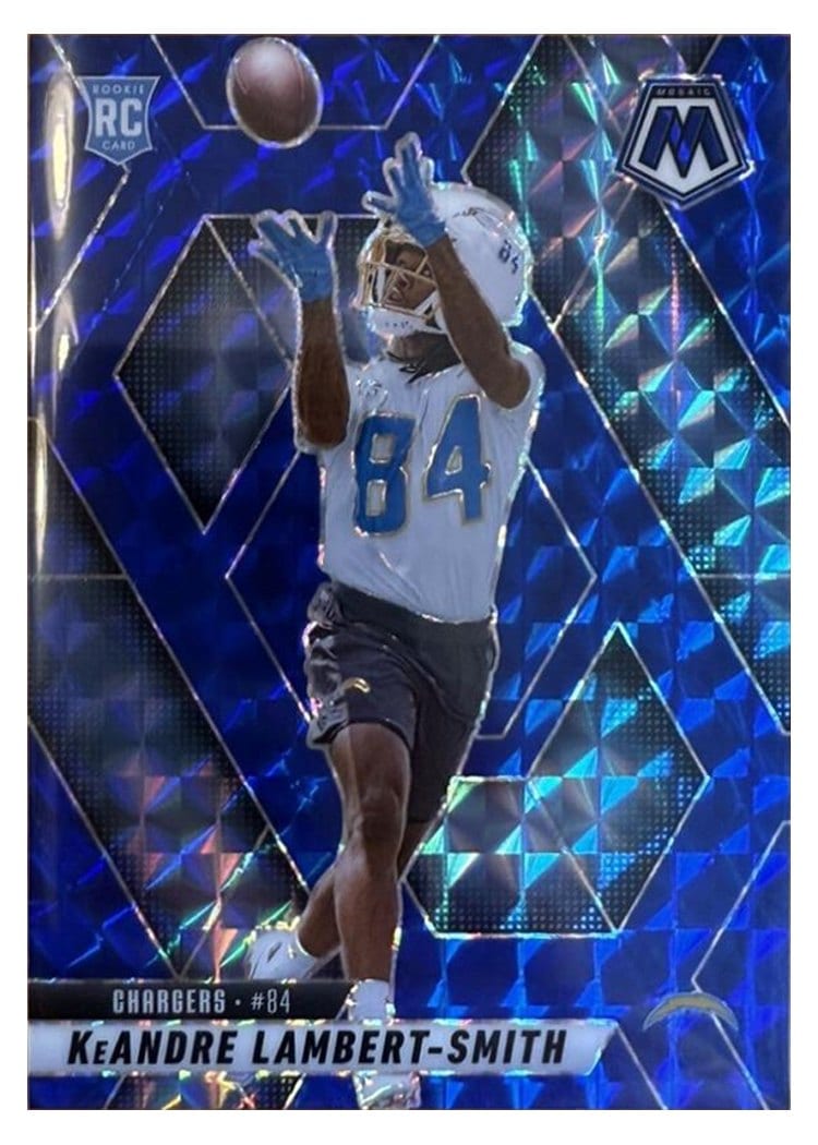 2025 Panini Mosaic Base Set KeAndre Lambert-Smith Blue Sparkle #336 card