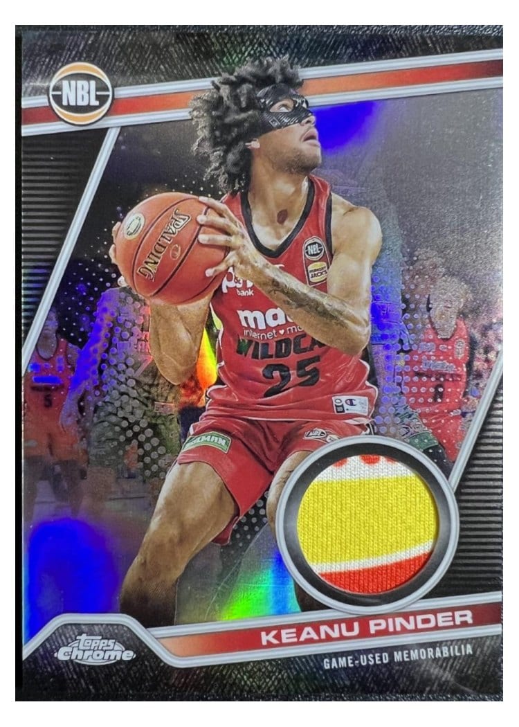 2023-24 Topps Chrome NBL NBL Relic Refractor Keanu Pinder #NRR-20 card