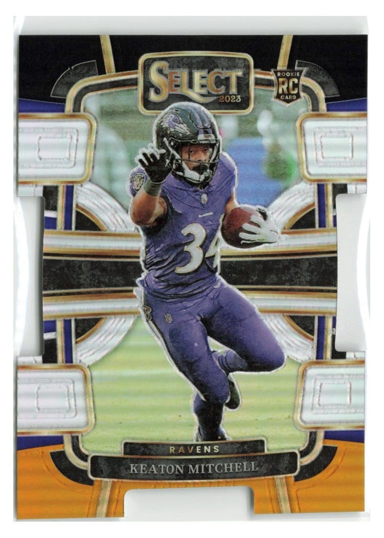 2023 Panini Select Base Set Keaton Mitchell Black Prizm #10 card