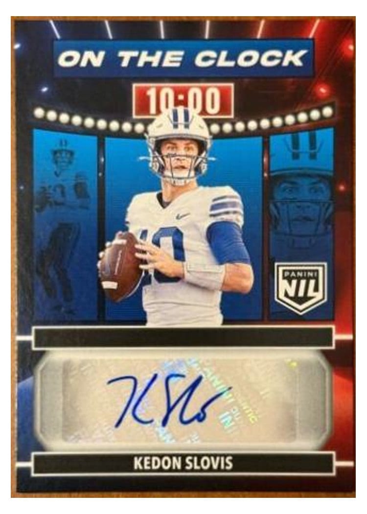 2024 Panini Prestige On the Clock Signatures Kedon Slovis #OTC-KSS card
