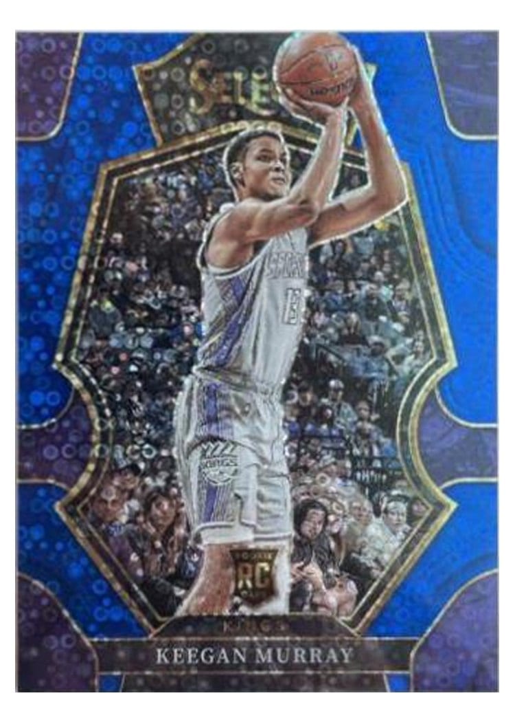 2022-23 Panini Select Base Set Keegan Murray Blue Disco Prizm #197 card