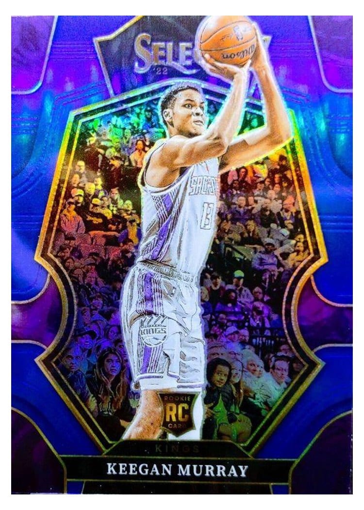 2022-23 Panini Select Base Set Keegan Murray Blue Prizm #197 card