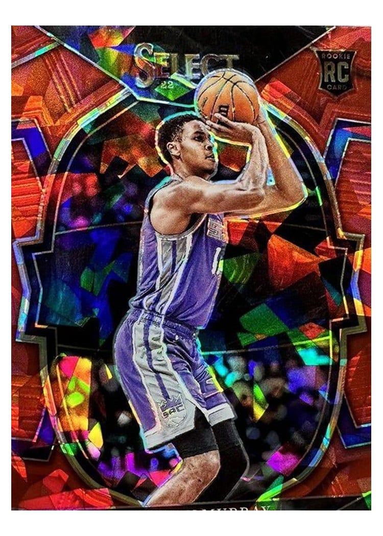 2022-23 Panini Select Base Set Keegan Murray Red Cracked Ice Prizm #81 card