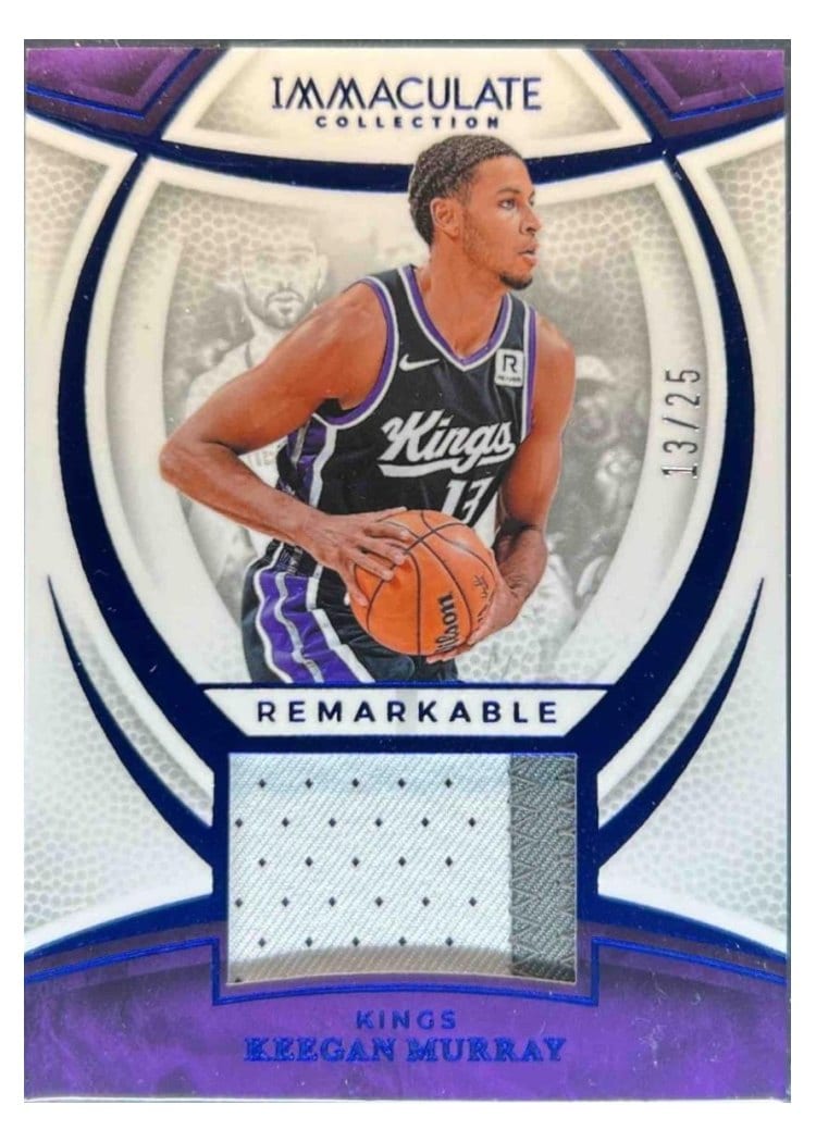 2024-25 Panini Immaculate Collection Remarkable Jerseys Set Keegan Murray #13 card