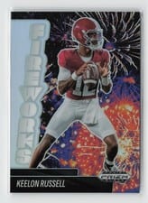 2025 Panini Prizm Black Fireworks Keelon Russell #2 card