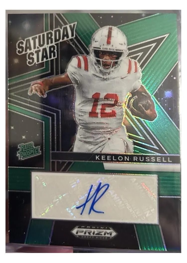 2025 Panini Prizm Draft Picks Saturday Star Signature Keelon Russell #SSS-KRL card