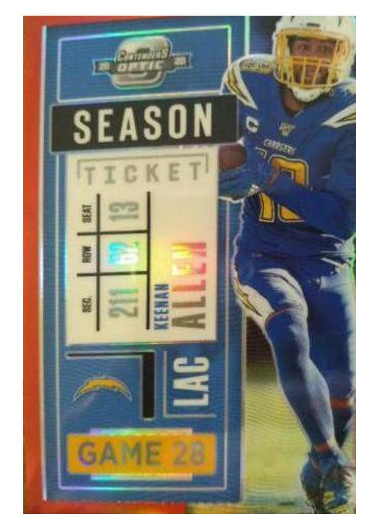 2020 Panini Contenders Optic Base Set Keenan Allen Red #35 card