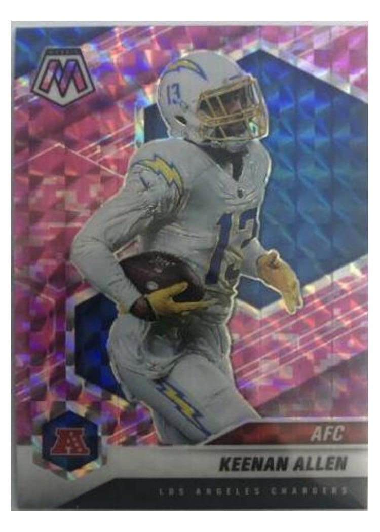2021 Panini Mosaic Base Set Keenan Allen Camo Pink Mosaic #239 card