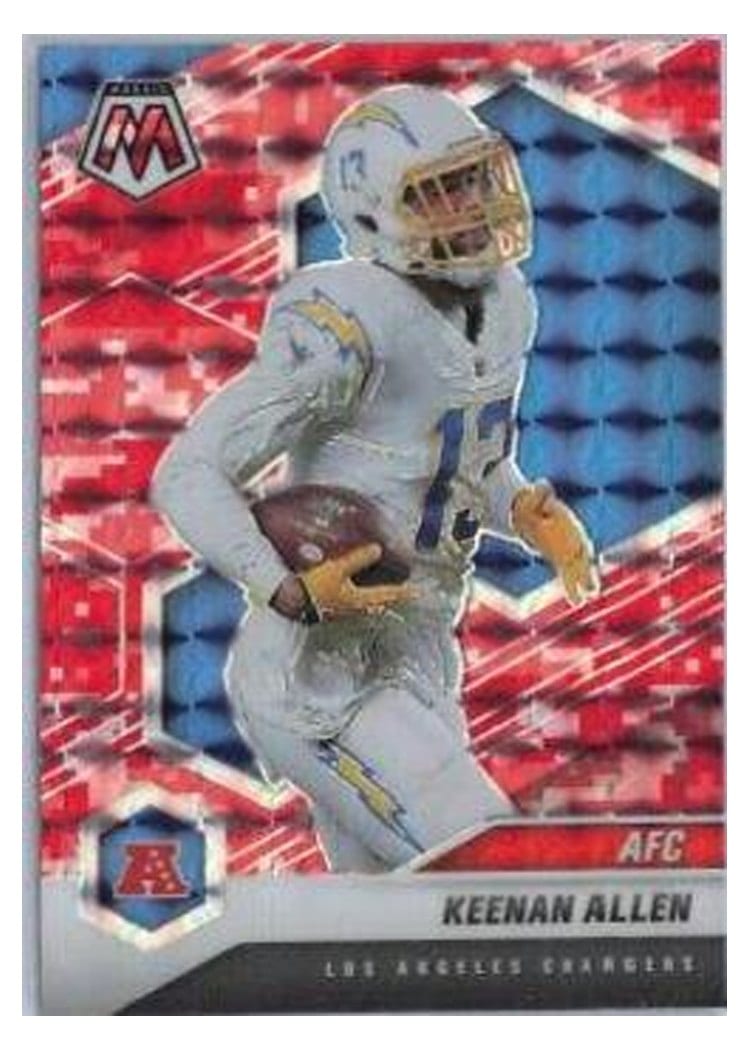 2021 Panini Mosaic Base Set Keenan Allen Camo Red Mosaic #239 card