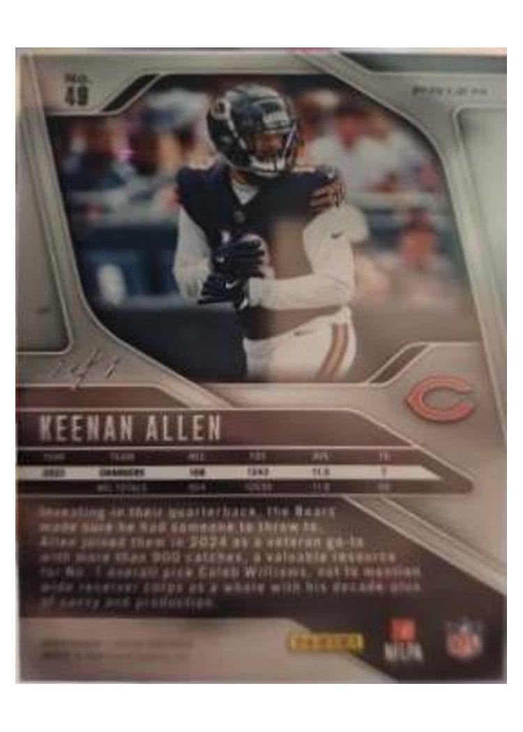 2024 Panini Prizm Base Set Keenan Allen #49 card