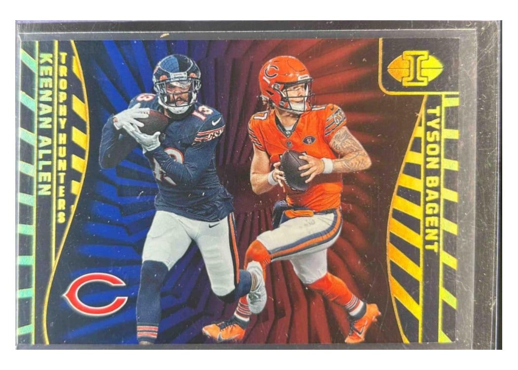 2024 Panini Illusions Trophy Hunters Keenan Allen/Tyson Bagent #30 card