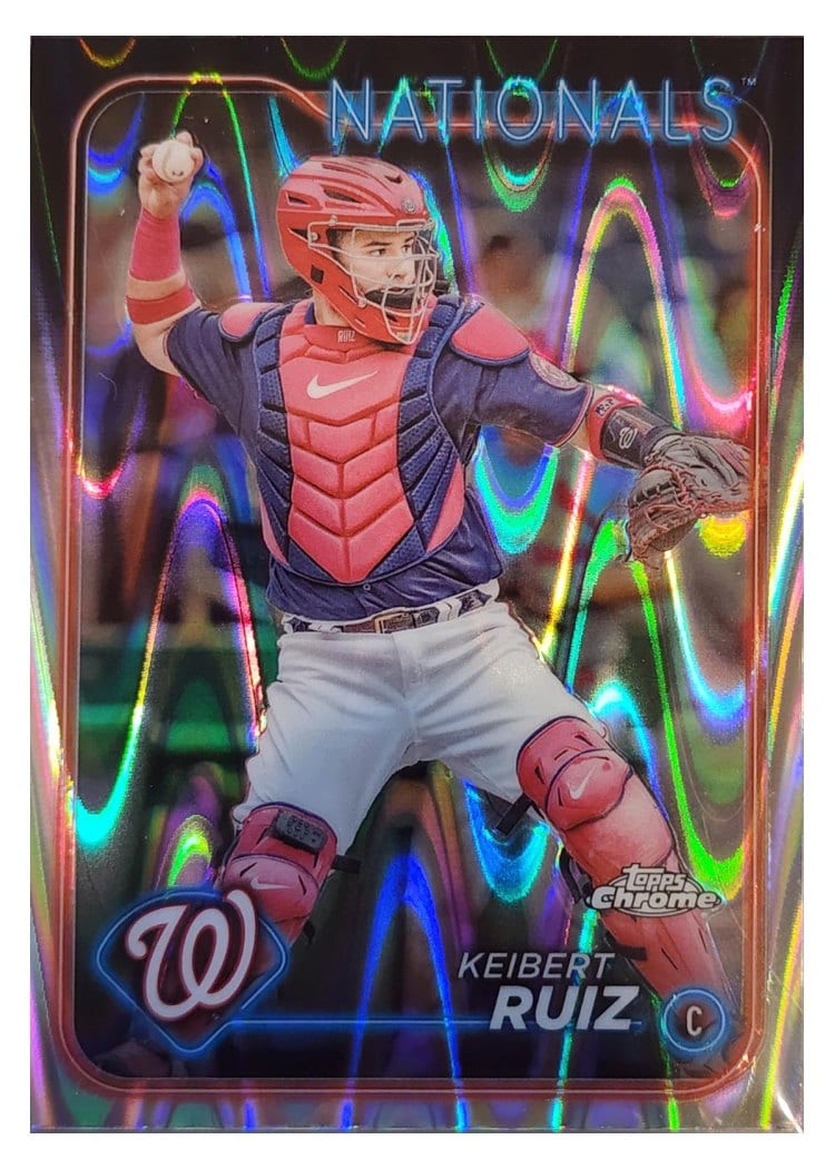 2024 Topps Chrome Base Set Keibert Ruiz RayWave Refractor #64 card