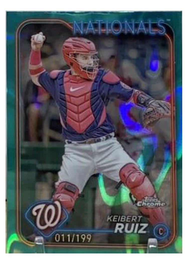 2024 Topps Chrome Base Set Keibert Ruiz Aqua Lava Refractor #64 card