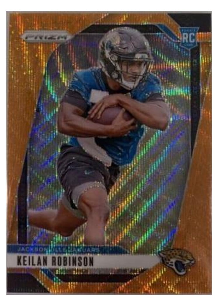 2024 Panini Prizm Base Set Keilan Robinson Orange Wave #361 card