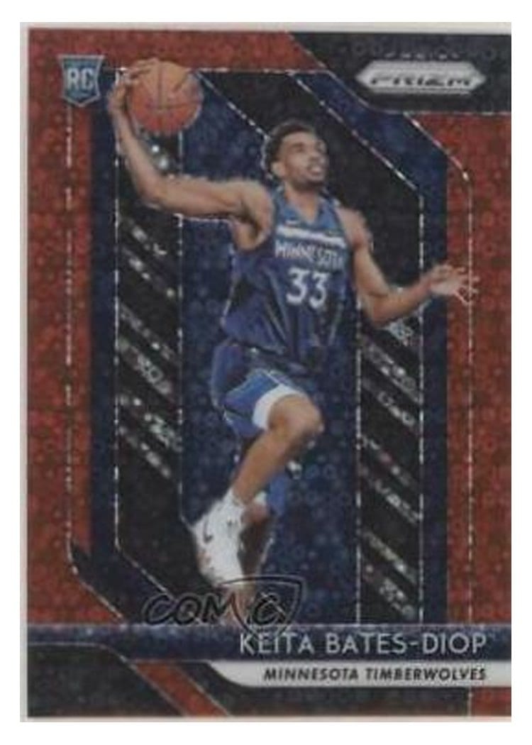 2018-19 Panini Prizm Base Set Keita Bates-Diop Fast Break Prizm Red #47