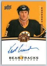 2023-24 Upper Deck Boston Bruins Centennial Bear Tracks Autographs Keith Crowder #BT-KC card