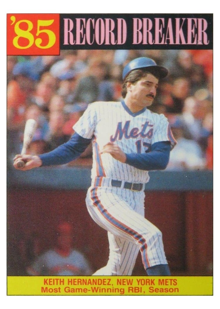 1986 Topps Keith Hernandez #203 card