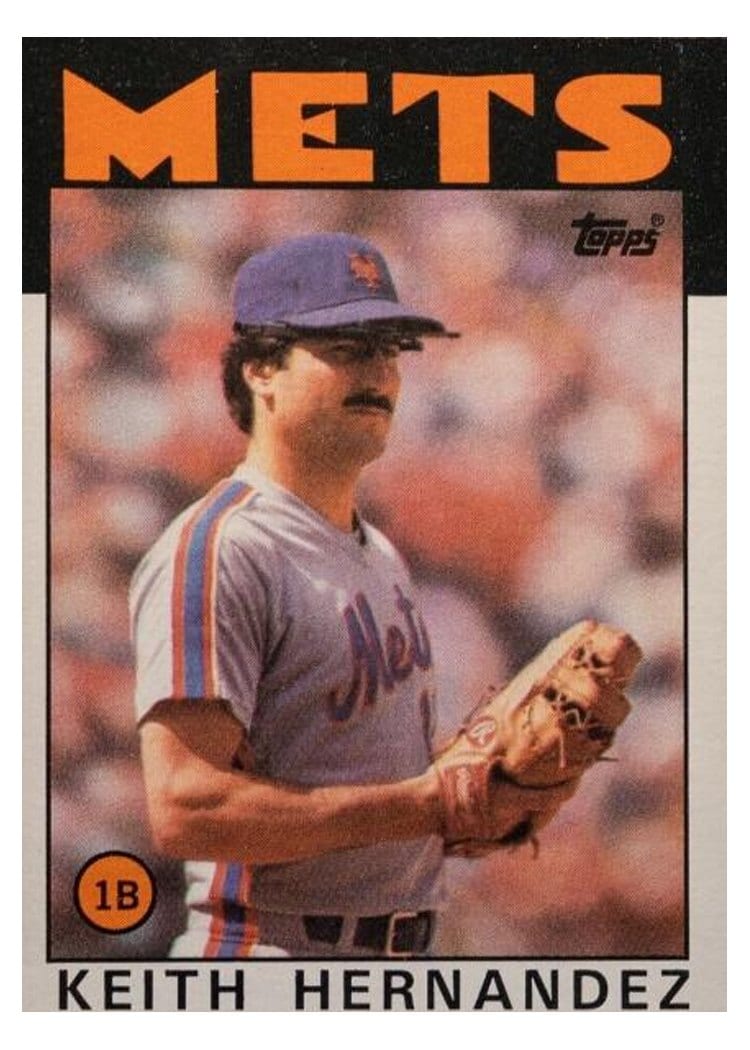 1986 Topps Keith Hernandez #520 card