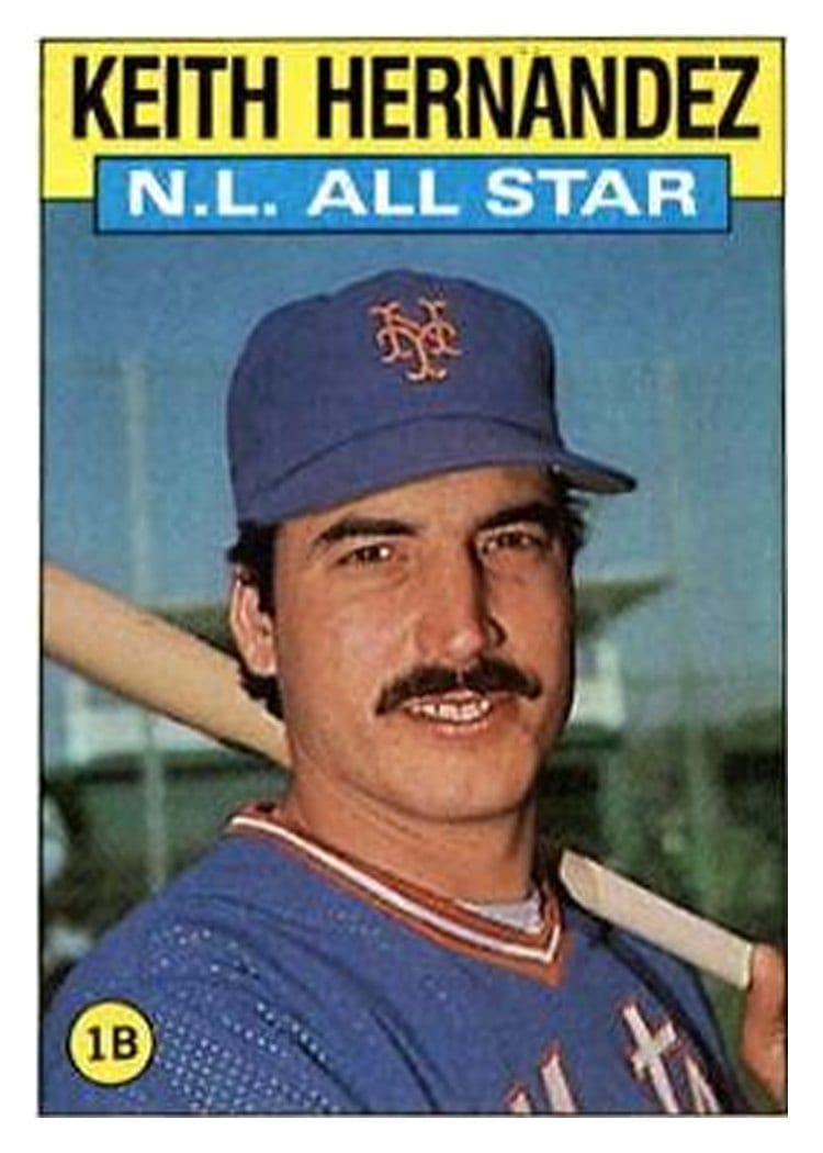 1986 Topps Keith Hernandez #701 card