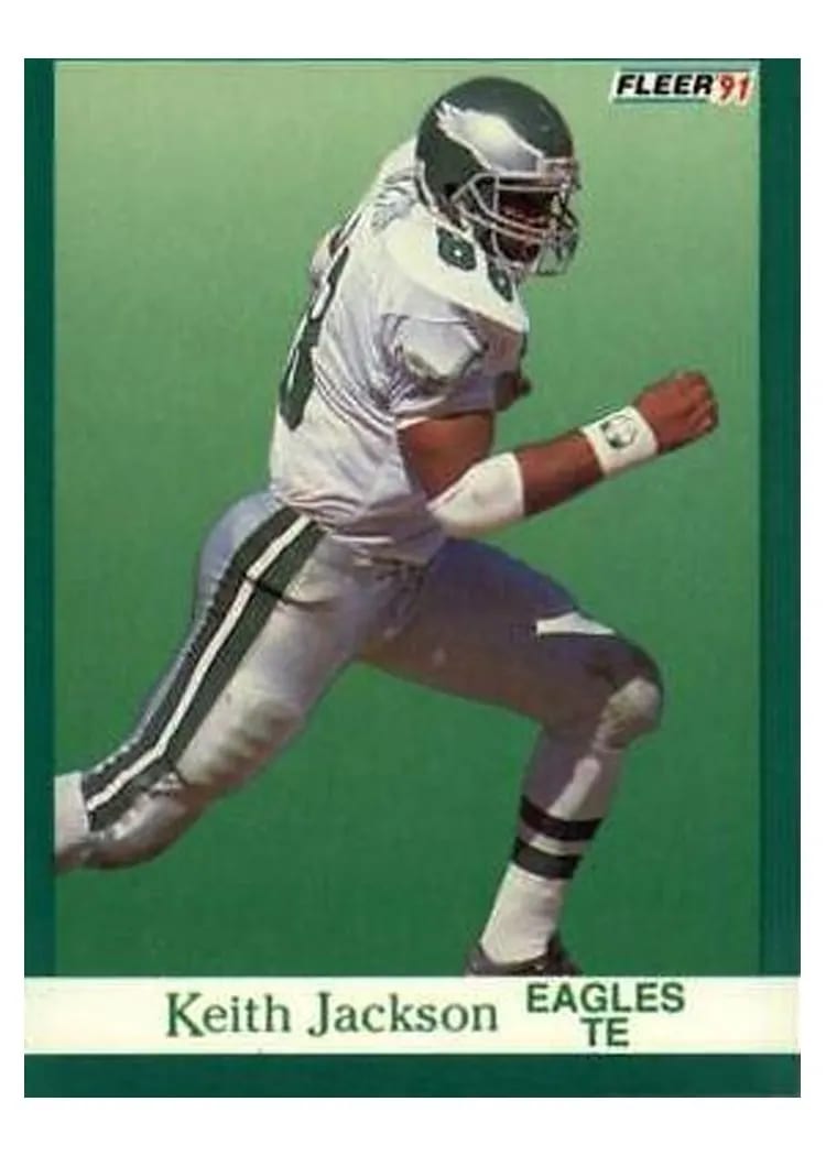 1991 Fleer Keith Jackson #329 card