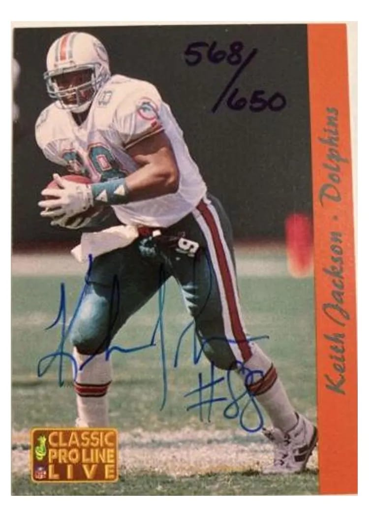 1993 Pro Line Live Autographs Keith Jackson card