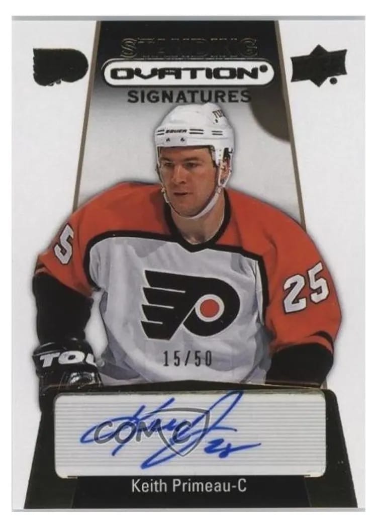 2023-24 Upper Deck Ovation Standing Ovation Signatures Keith Primeau #SOS-KP card