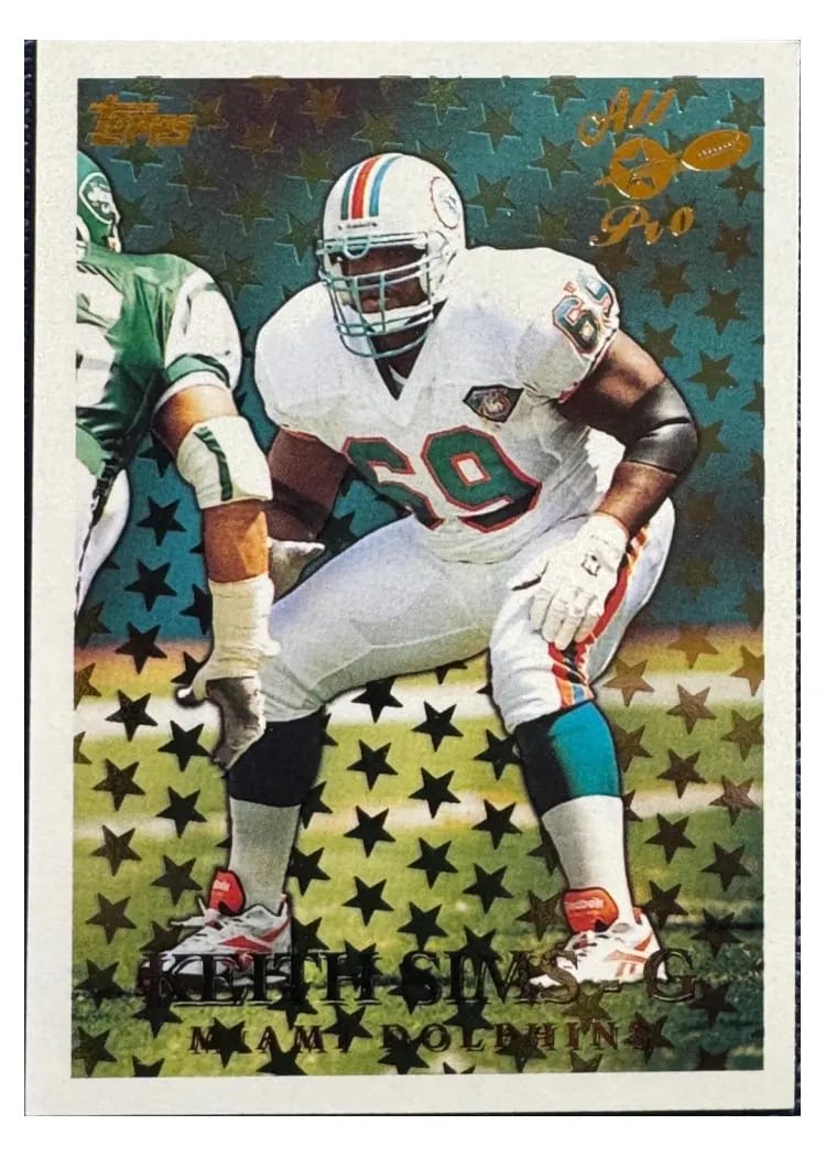 1995 Topps All Pros Keith Sims #AP5 card